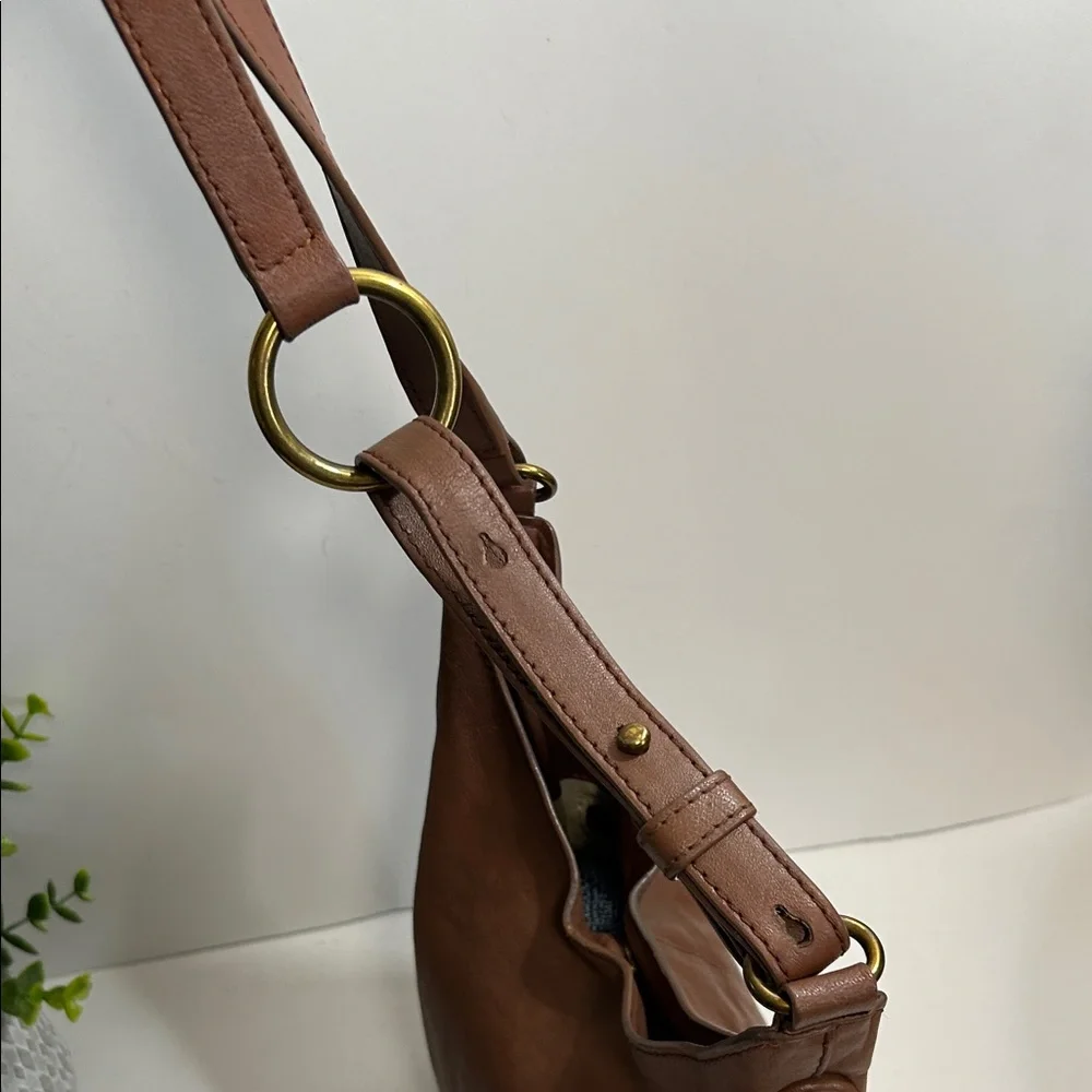 Frye Madison Tan Leather Crossbody Shoulder Bag Db810